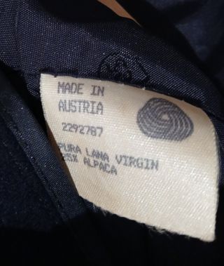 Abrigo de lana Loden azul marino