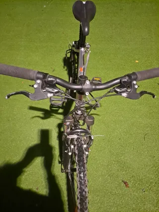 Bicicleta juvenil plateada