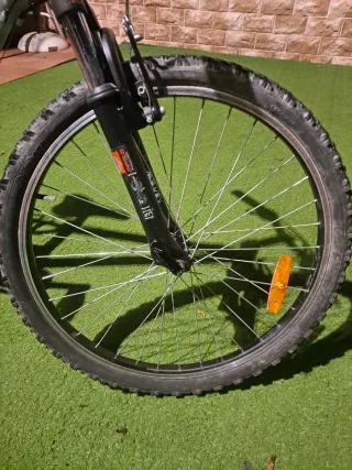 Bicicleta juvenil plateada