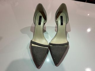 Zapatos Zara Tacon Brillantes Talla 38