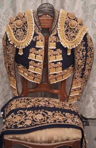 Traje de Luces Torero Azul y Dorado
