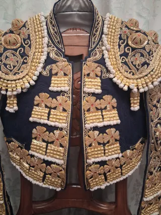 Traje de Luces Torero Azul y Dorado