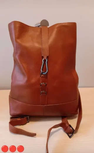 Zign Borsa Zaino Vera Pelle Marrone