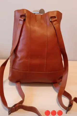 Zign Borsa Zaino Vera Pelle Marrone