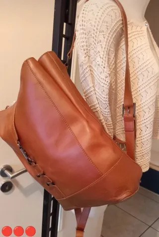 Zign Borsa Zaino Vera Pelle Marrone