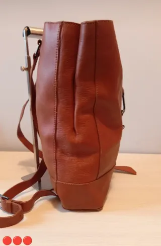 Zign Borsa Zaino Vera Pelle Marrone