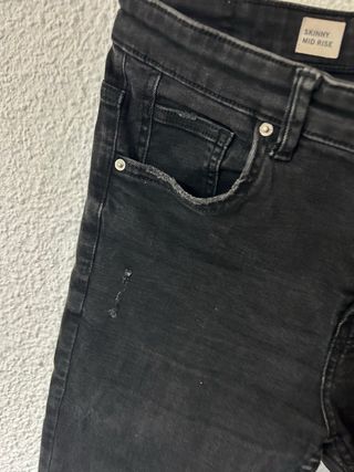 Pantalón skinny negro mujer