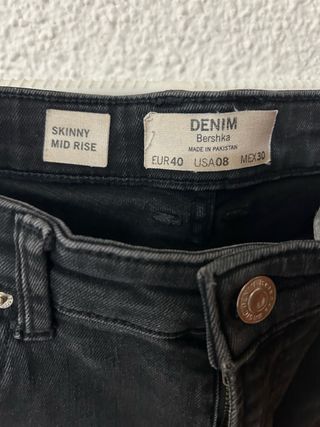 Pantalón skinny negro mujer