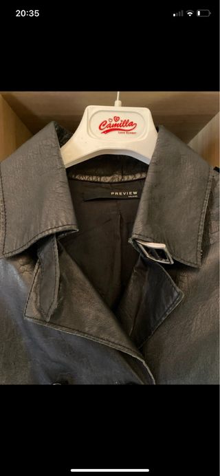 Giacca Pelle Vintage Preview Milano Nera