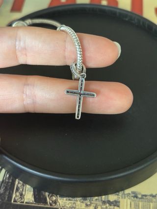 Colgante Cruz Brillante Plata