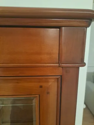 Vitrina de madera y cristal