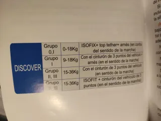 Silla coche bebé MS Discover lavable