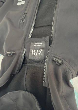 Cazadora Zara Negra con Cremallera 6-7 años 120cm