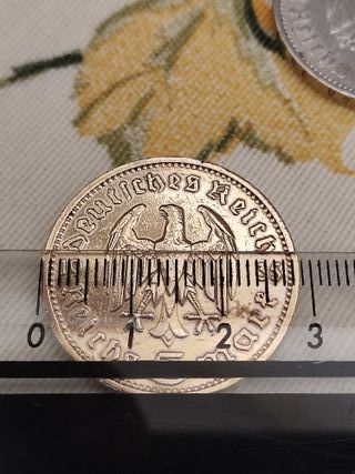 Moneda de oro y plata 5 Reichsmark 1935 Nazis