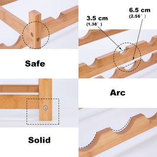 Botellero Bambú 4 Niveles 16 Botellas