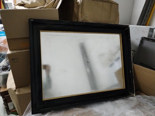 Espejo Marco Negro y Dorado