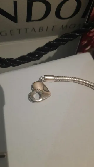 Pulsera Pandora Corazón Plata talla 19cm