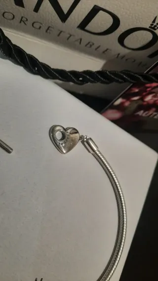 Pulsera Pandora Corazón Plata talla 19cm