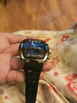 Reloj Sanda Digital/Analógico Hombre Negro/Plata