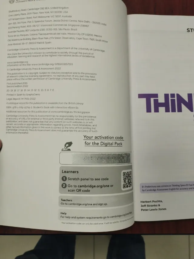 Thinking Space B1 Student's Book with Interacti...