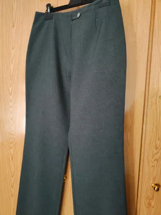 Chaqueta de traje gris mujer, talla 42 pequeña