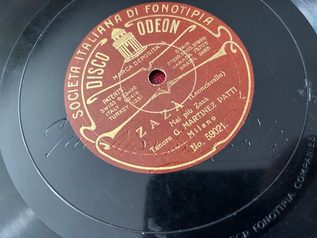 Disco 78 giri - Pagliacci / Zazà - Martinez Patti