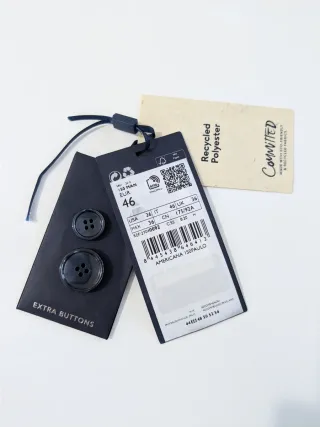 Americana Mango Azul Marino Talla 46 Slim Fit