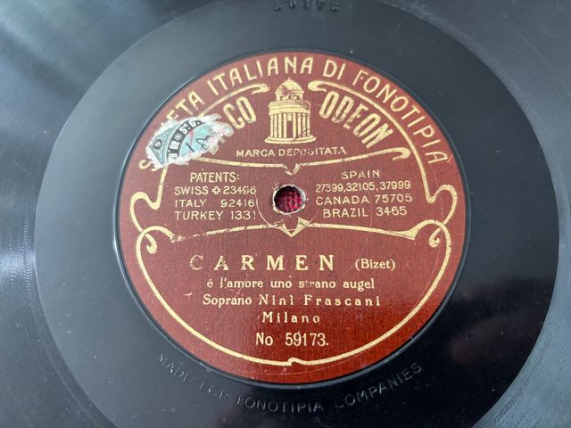 RARISSIMO 78 giri ODEON CARMEN