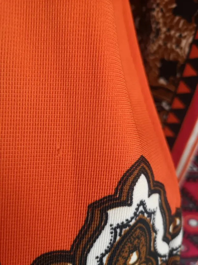 Vestido Ada Gatti Naranja Estampado