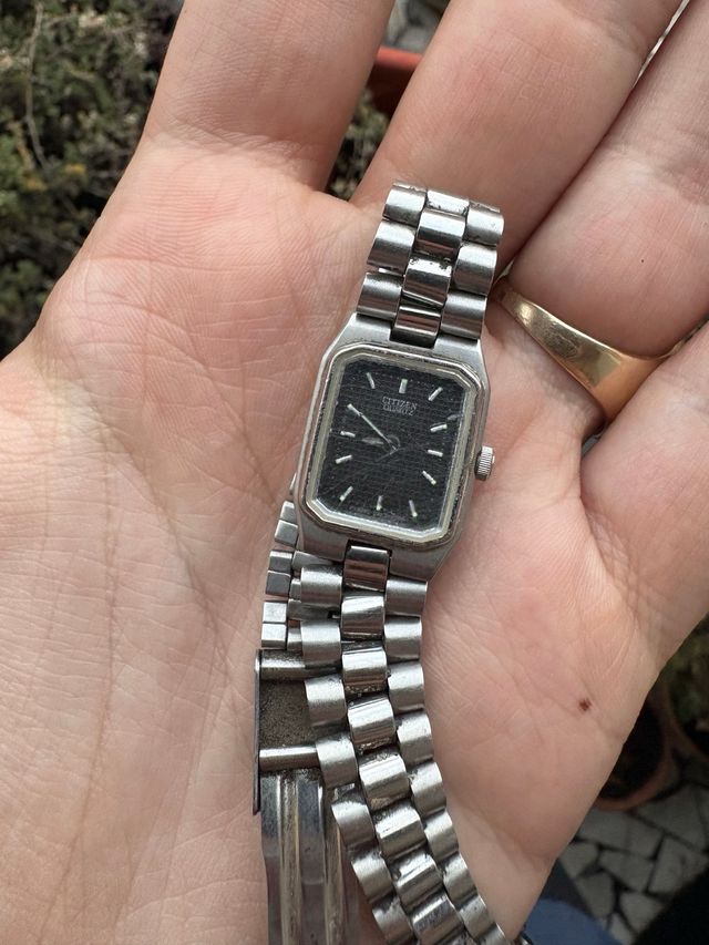 Orologio Citizen Tank Vintage Argento Nero