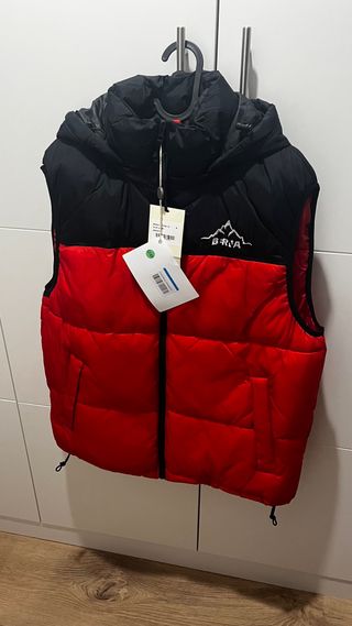 plumífero acolchado Berna negro y naranja talla M