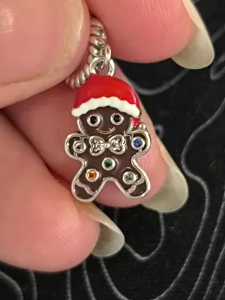 Charm natalizio pan di zenzero argento S925