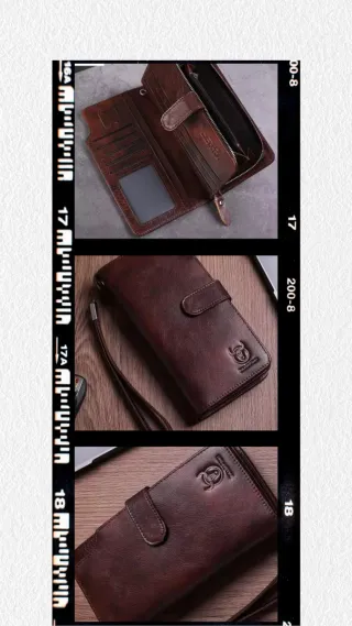 Cartera de mano en piel, bullcaptain.