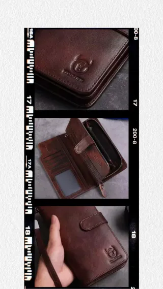 Billetera larga en piel, bullcaptain.