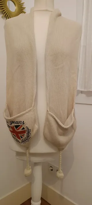 Bufanda Pepe Jeans Beige con Bolsillos