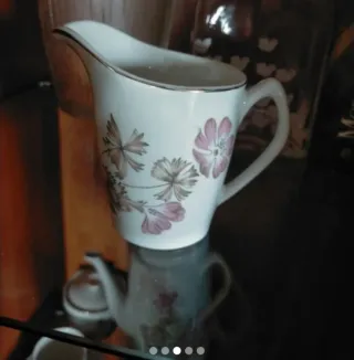 Juego de café porcelana flores