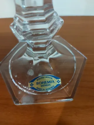 Portacandele Cristallo Bohemia decorazioni argento