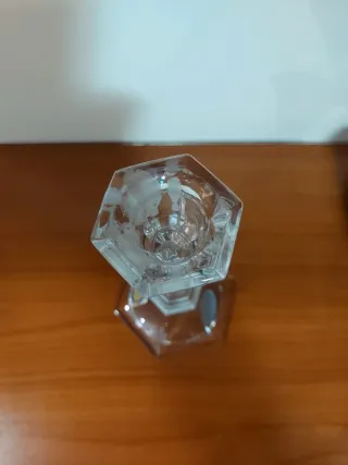 Portacandele Cristallo Bohemia decorazioni argento