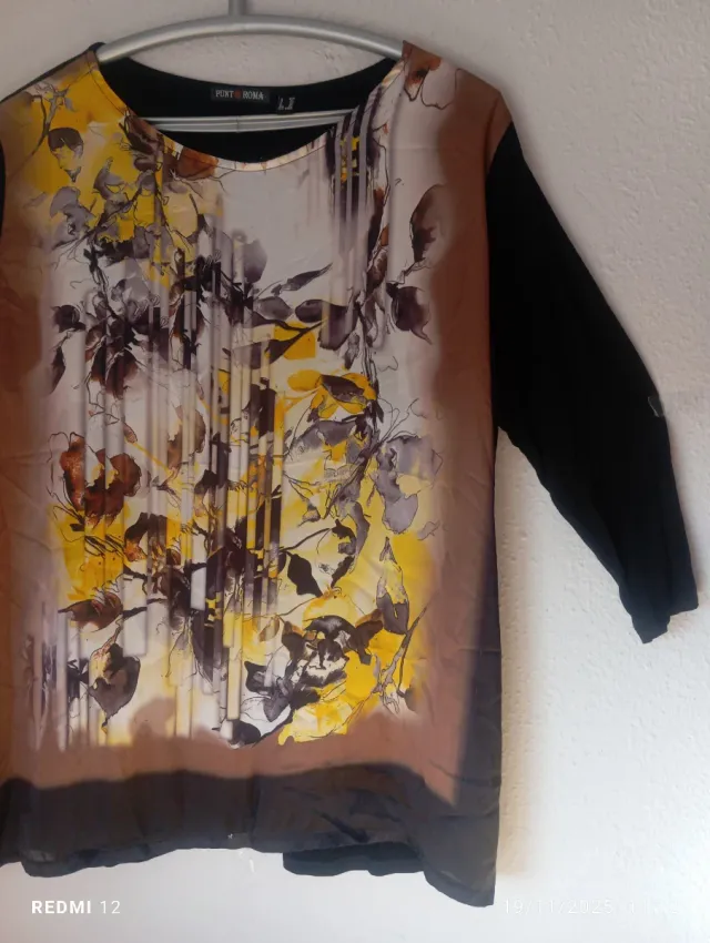 Blusa Punt Roma Talla L Estampado Floral
