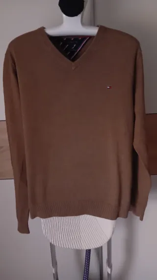 Jersey Tommy Hilfiger Marrón V-Neck