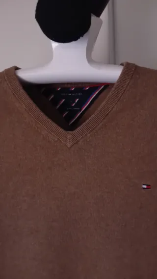 Jersey Tommy Hilfiger Marrón V-Neck