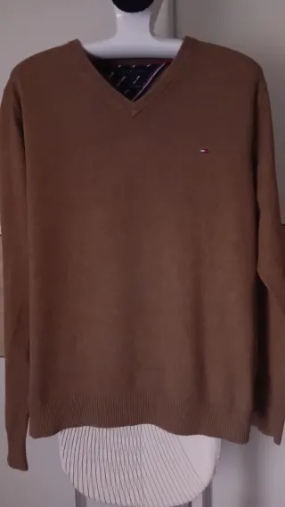 Jersey Tommy Hilfiger Marrón V-Neck
