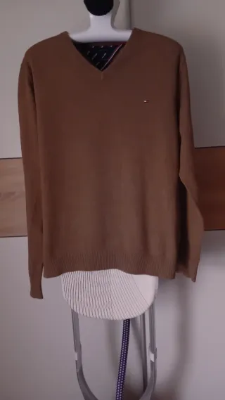 Jersey Tommy Hilfiger Marrón V-Neck