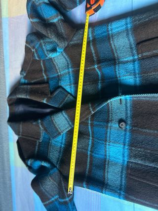 Chaqueta lana cuadros T46 hecha a mano ÚNICA