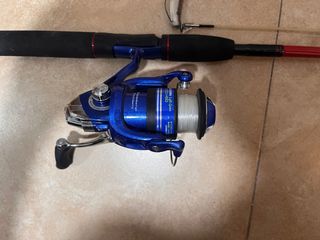 Caña de pescar, carrete pesca Cinnetic Blue Win
