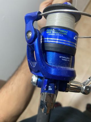 Caña de pescar, carrete pesca Cinnetic Blue Win