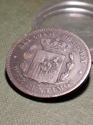 Moneda 10 céntimos Alfonso XII 1879