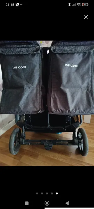 Carro gemelar Be Cool con capazos nuevos