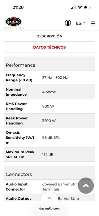 Subgrave DAS Audio 322s
