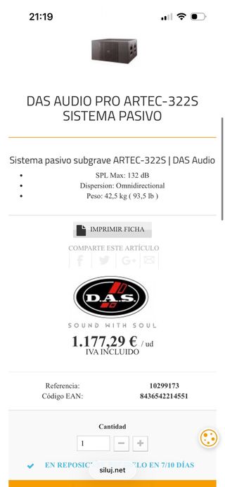 Subgrave DAS Audio 322s